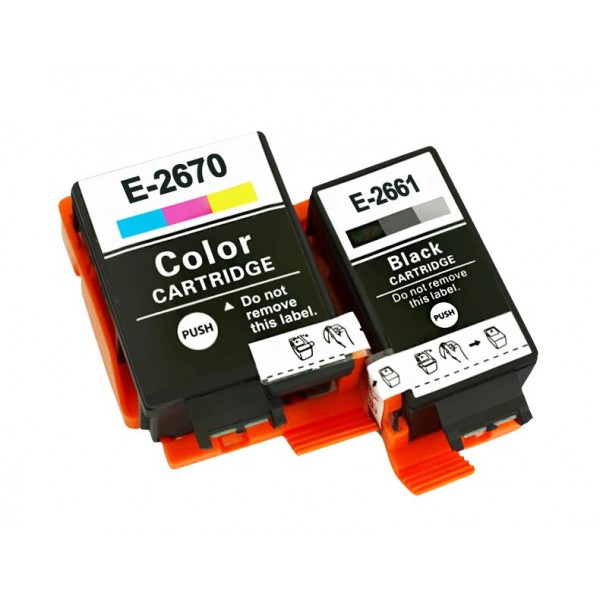 Epson Workforce Wf-100 Uyumlu Muadil Kartuş Seti - Epson T2670 T2661 Muadil Kartuş Seti